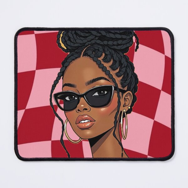Item preview, Modern Pop Art Woman with Checkered Background designed and sold by Fmartstudio.