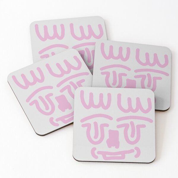 Item preview, Dusty Pink Abstract Face – Minimal Tribal Line Art Character designed and sold by felipemaldonadoart.
