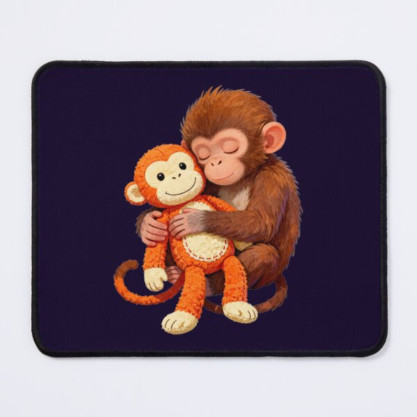 Item preview, Baby Monkey Punch Hugging A Plush Toy Monkey designed and sold by Trendsecne.