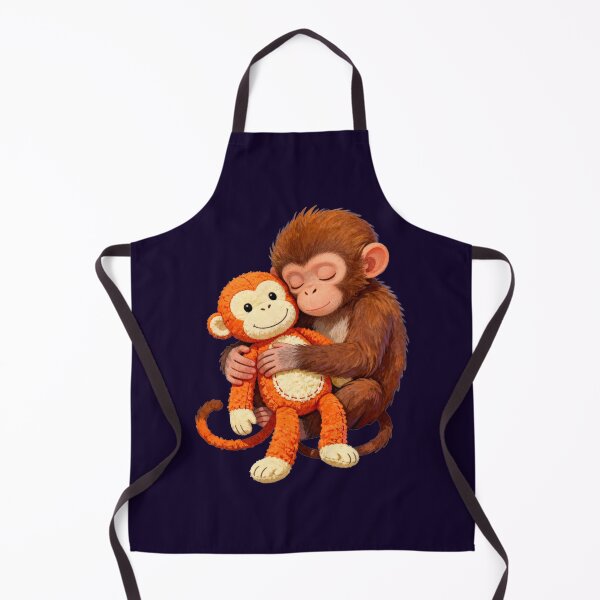 Item preview, Baby Monkey Punch Hugging A Plush Toy Monkey designed and sold by Trendsecne.