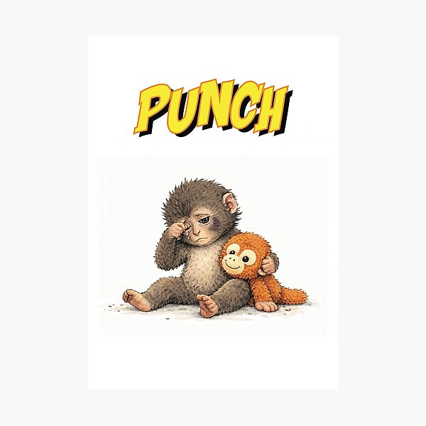Item preview, Punch, Baby Monkey designed and sold by MertArtDesigns.