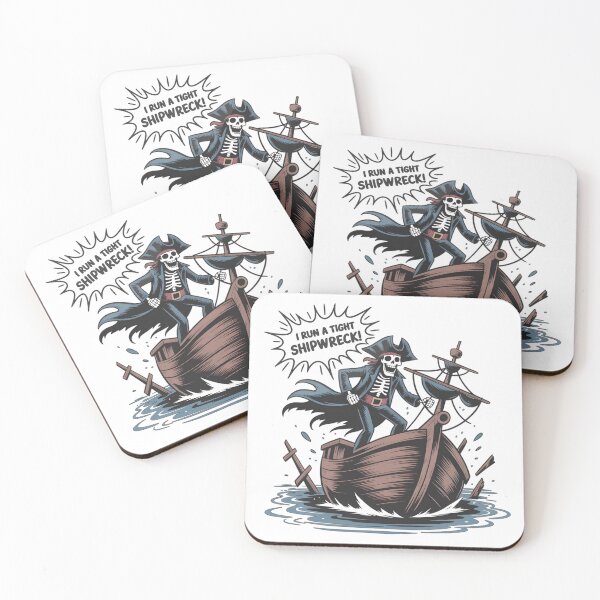 Item preview, Funny Pirate Skeleton –I Run a Tight Shipwreck  designed and sold by Fadi Alyaldani.