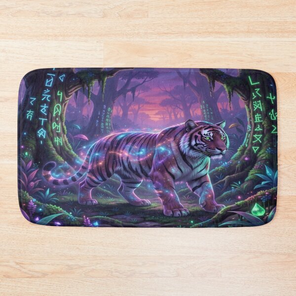 Item preview, Mystical Forest Tiger with Magical Light Patterns in Enchanted Twilight Atmosphere designed and sold by FotoworldEdel.