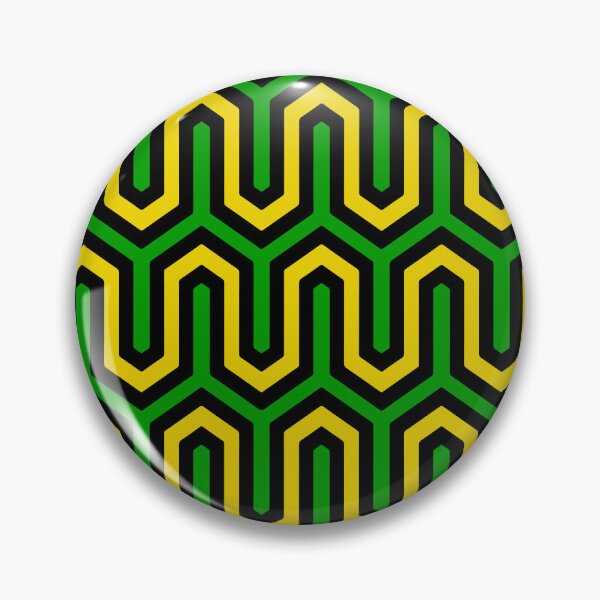 Item preview, African Jamaican Geometric Pattern designed and sold by HotHibiscus.