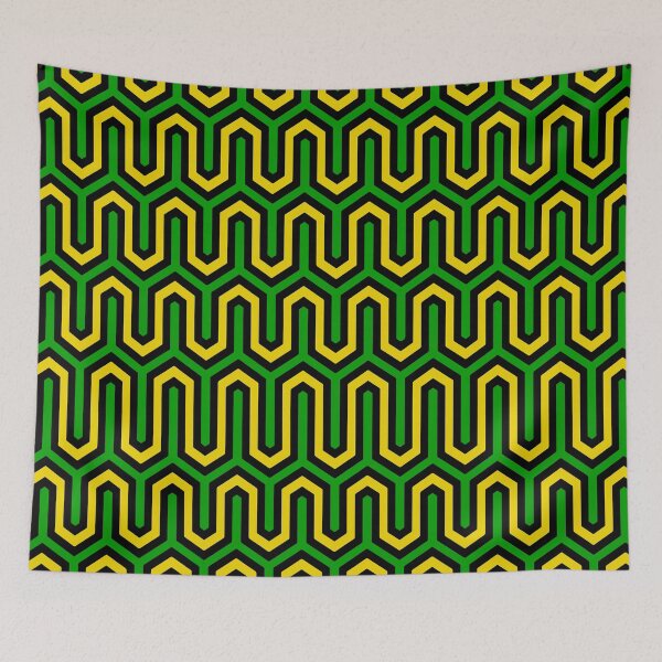 Item preview, African Jamaican Geometric Pattern designed and sold by HotHibiscus.