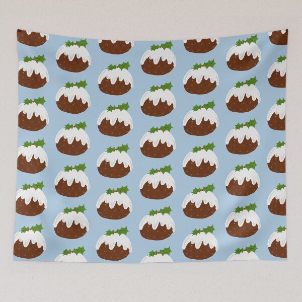 Item preview, Christmas Pudding dessert with holly designed and sold by ArtbyPriscilla.