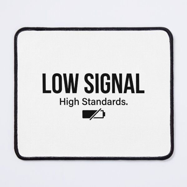 Item preview, Low Signal High Standards Shirt, Minimalist Streetwear Tee, Digital Detox T-Shirt, Offline Lifestyle Graphic Tee, Modern Typographic Shirt designed and sold by quietvisualsco.