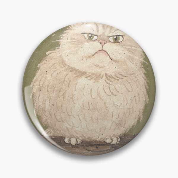 Item preview, Judgmental Cat Folk Art - Naive Portrait designed and sold by PictorialWhimsy.
