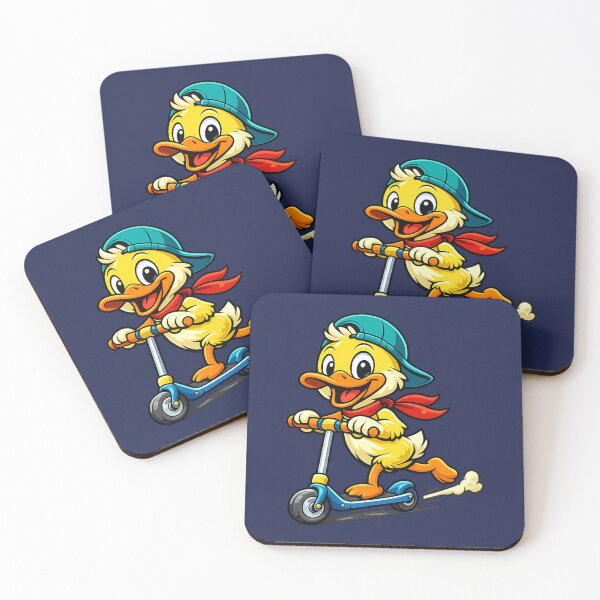 Item preview, Copy of Cute Duck Riding Scooter – Fun & Energetic Cartoon Design designed and sold by tarzbol.