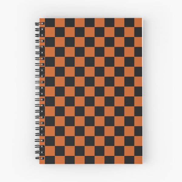 Item preview, Black And Burnt Orange Checkered Pattern designed and sold by pattern-archive.