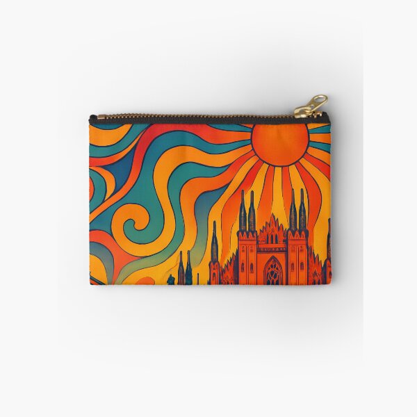 Item preview, Trippy Psychedelic Poster of Milan | Neon Duomo & Skyline | Surreal Italian Fashion Cityscape Art designed and sold by PaintedPixels01.