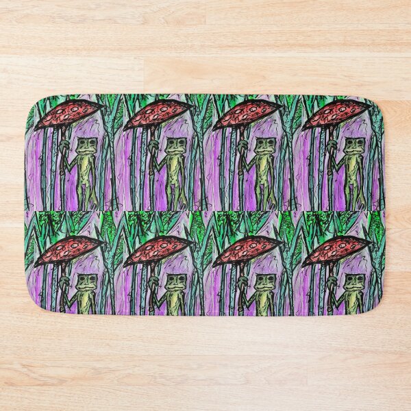 Item preview, Frog With Mushroom Umbrella (Purple) designed and sold by Divienjj.