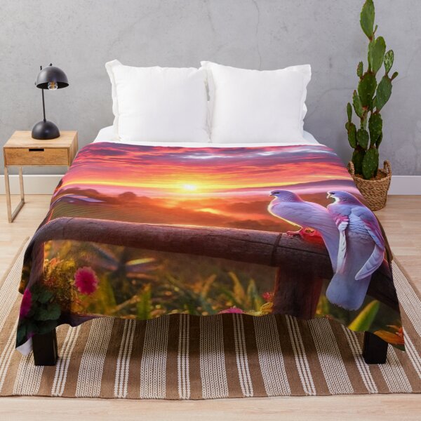 Item preview, Pigeon couples watching the sunset designed and sold by Dogandesighn.