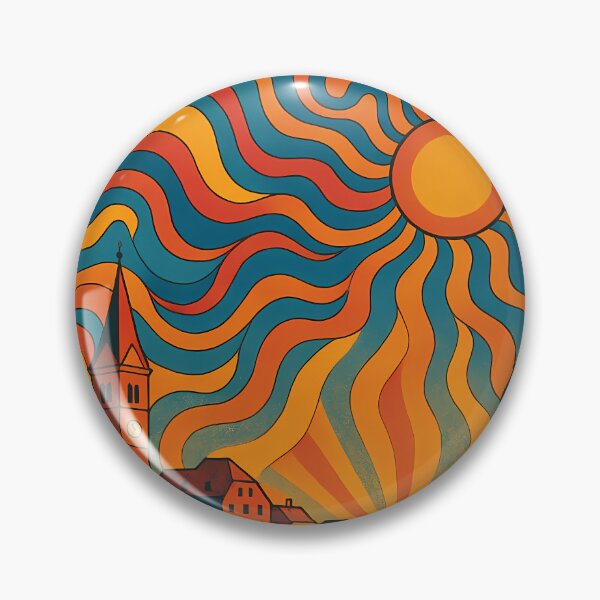 Item preview, Trippy Psychedelic Poster of Maribor | Neon Drava River Skyline | Surreal Slovenian Cityscape Art designed and sold by PaintedPixels01.