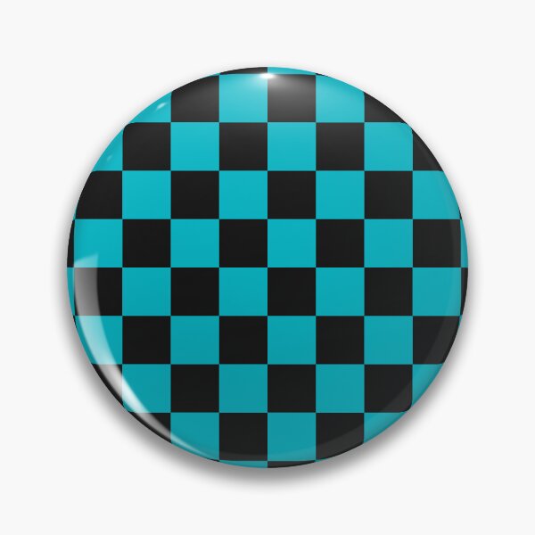 Item preview, Black And Cyan Checkered Pattern designed and sold by pattern-archive.