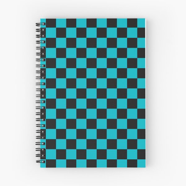 Item preview, Black And Cyan Checkered Pattern designed and sold by pattern-archive.