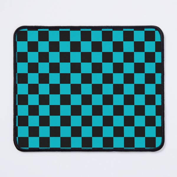 Item preview, Black And Cyan Checkered Pattern designed and sold by pattern-archive.