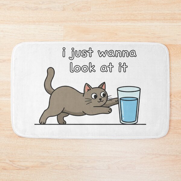 Item preview, I Just Wanna Look At It Cat designed and sold by mossandmyth1984.