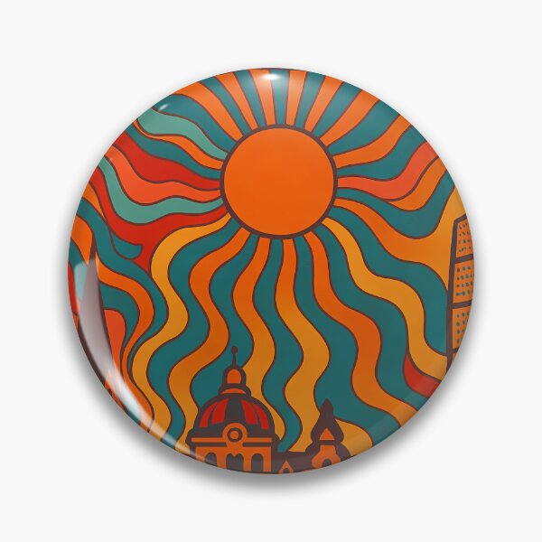 Item preview, Trippy Psychedelic Poster of Malmö | Neon Turning Torso Skyline | Surreal Swedish Cityscape Art designed and sold by PaintedPixels01.