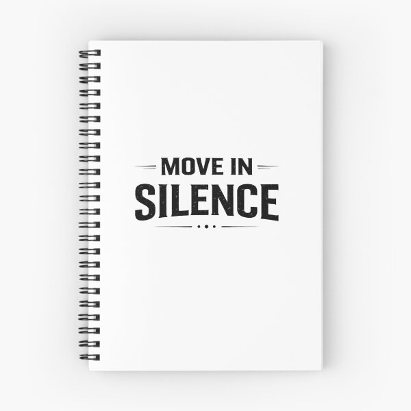 Item preview, Move In Silence – Bold Minimal Motivational Typography Design (Black & White) designed and sold by RelateAndTee.