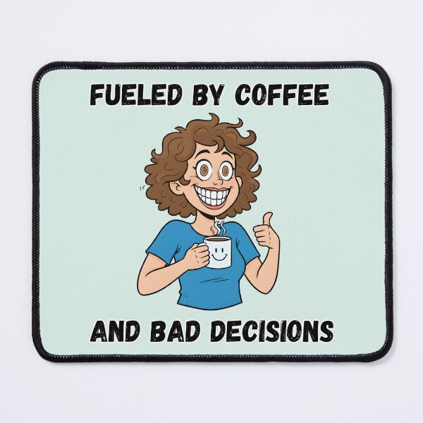 Item preview, Fueled by Coffee and Bad Decisions, Funny Caffeine Item designed and sold by Mogale-Hill.