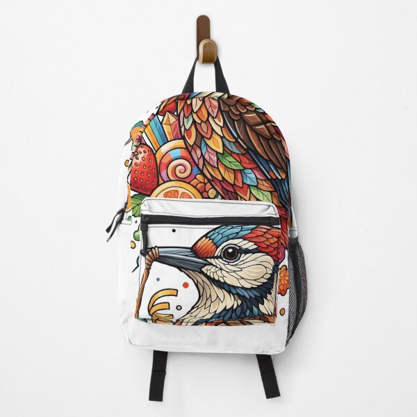 Item preview, Vibrant Dessert Bird: Chocolate & Strawberry Surrealist Mascot designed and sold by LineLoo.