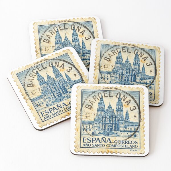 Item preview, Vintage Spain Barcelona Stamp designed and sold by brkvdesign.