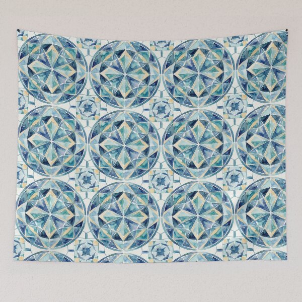 Item preview, Repeating abstract tile pattern designed and sold by Ratatosk-AI.