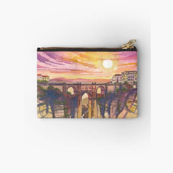 Item preview, Ronda Spain Painting with Puente Nuevo and Dramatic Gorge View designed and sold by artshop77.