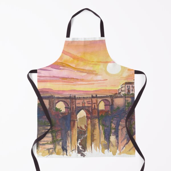 Item preview, Ronda Spain Painting with Puente Nuevo and Dramatic Gorge View designed and sold by artshop77.
