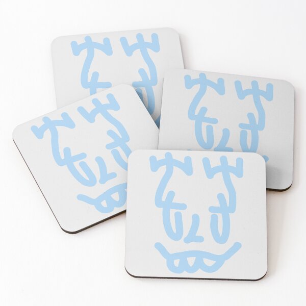 Item preview, Soft Blue Abstract Face – Minimal Tribal Line Art Design designed and sold by felipemaldonadoart.