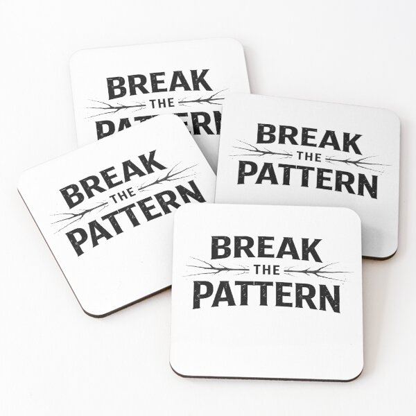 Item preview, Break The Pattern – Bold Minimal Motivational Typography Design (Black & White) designed and sold by RelateAndTee.