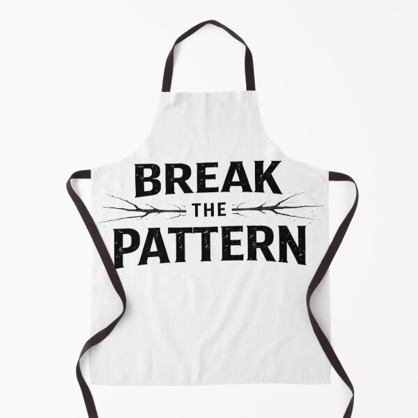 Item preview, Break The Pattern – Bold Minimal Motivational Typography Design (Black & White) designed and sold by RelateAndTee.