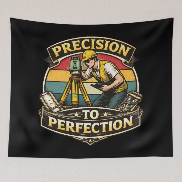 Item preview, Precision to Perfection Surveyor Retro Badge designed and sold by Virelo.