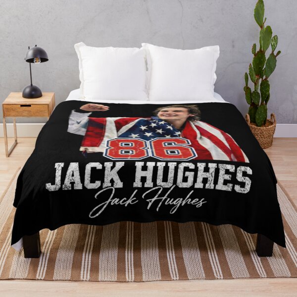 Item preview, Jack Hughes USA Hockey, Patriotic Ice Hockey designed and sold by CLOUDYMOODS.
