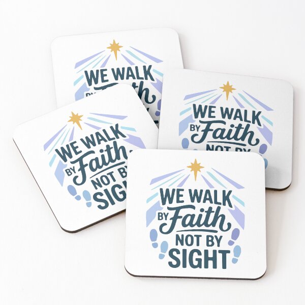 Item preview, We Walk By Faith Not By Sight Christian – 2 Corinthians 5:7 Bible Verse Inspirational Faith  designed and sold by stylishdzign.
