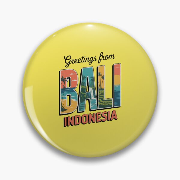 Item preview, Greetings from Bali Indonesia – Retro Travel Postcard Greeting Card Design designed and sold by Timeless Design.