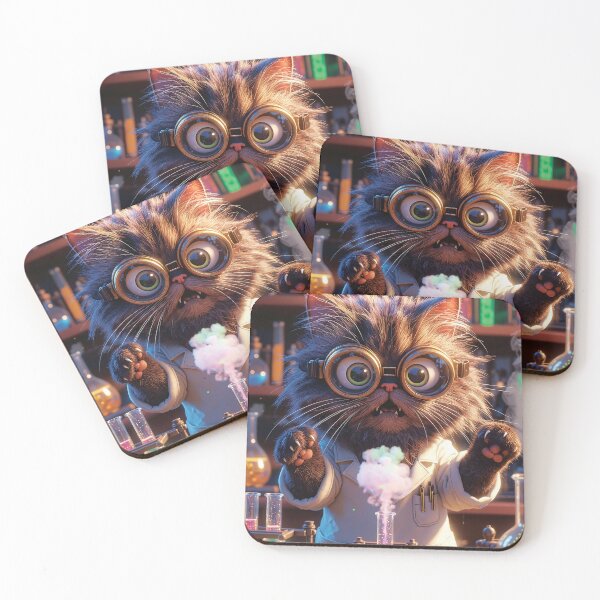 Item preview, Funny Mad Scientist Cat Chemistry Experiment designed and sold by Jaani-T.