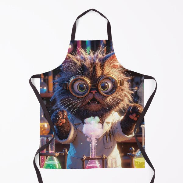Item preview, Funny Mad Scientist Cat Chemistry Experiment designed and sold by Jaani-T.