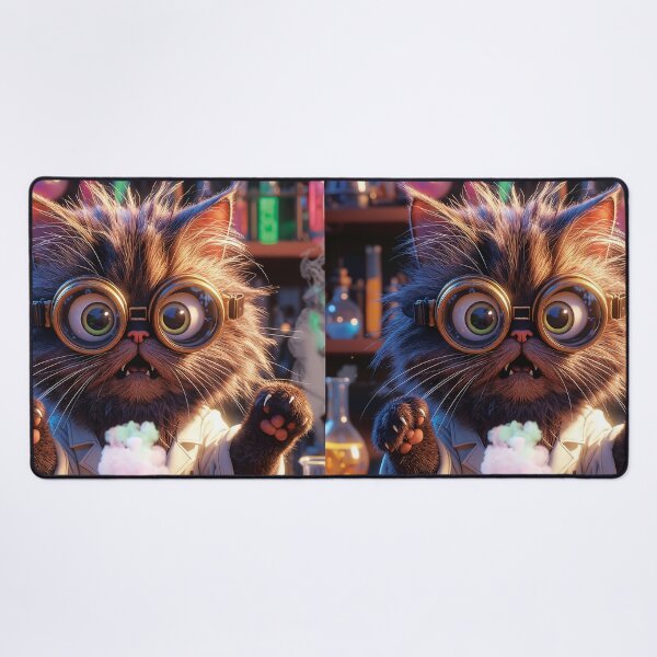 Item preview, Funny Mad Scientist Cat Chemistry Experiment designed and sold by Jaani-T.