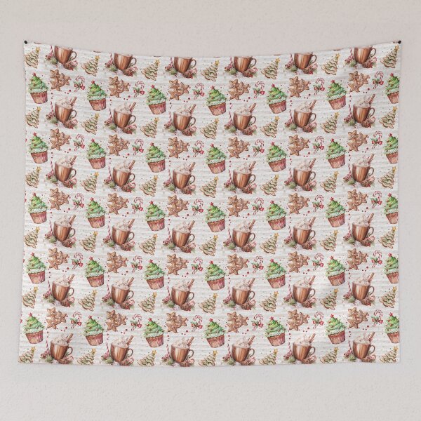 Item preview, Vintage Christmas Gingerbread and Cupcake Pattern  designed and sold by LouieVanille.
