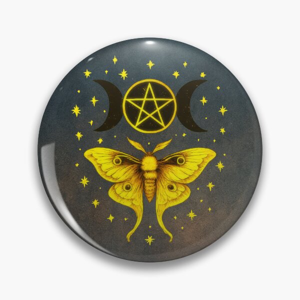 Item preview, Enchanted Celestial Moth With Pentagram & Moon Phases designed and sold by MysticOzzy.