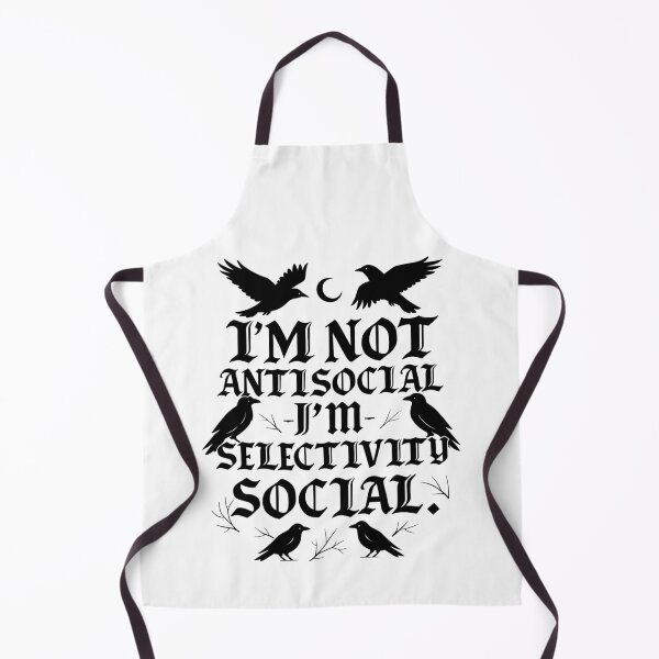 Item preview, I’m Not Antisocial, I’m Selectively Social – Gothic Raven Quote designed and sold by artby-tania.
