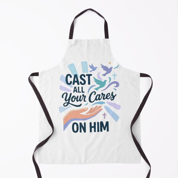 Item preview, Cast All Your Cares On Him – 1 Peter 5:7 Christian Bible Verse Inspirational Faith designed and sold by stylishdzign.