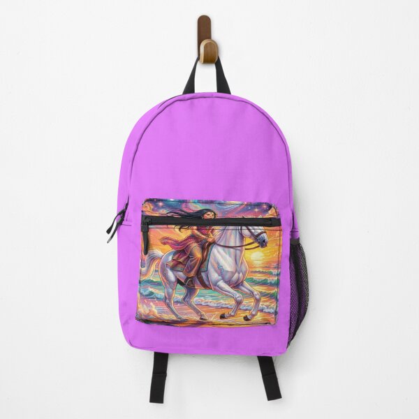 Item preview, Mystical Sunset Rider with Cosmic Sky and Enchanted Beach Fantasy Vibes in Motion designed and sold by FotoworldEdel.
