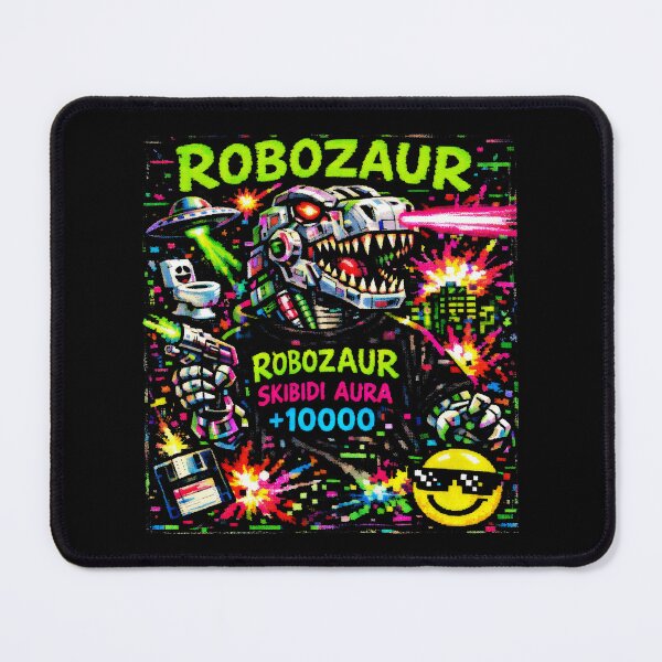 Item preview, Robozaur Skibidi Aura Internet Culture Glitch Art designed and sold by SplashTastic.