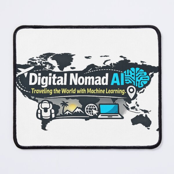 Item preview, AI Digital Nomad Design Machine Learning Travel Gift designed and sold by Nevele Designs.