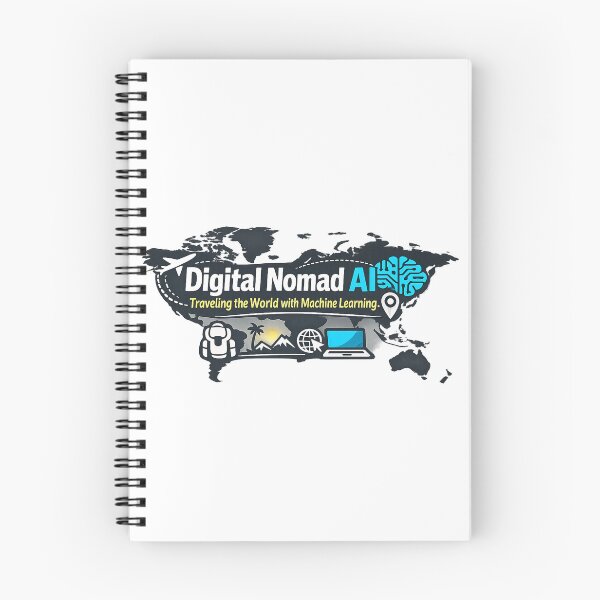Item preview, AI Digital Nomad Design Machine Learning Travel Gift designed and sold by Nevele Designs.
