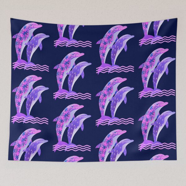 Item preview, Batik Palm Dolphins | Tribal Spirit Sea Art designed and sold by WestIndigo.