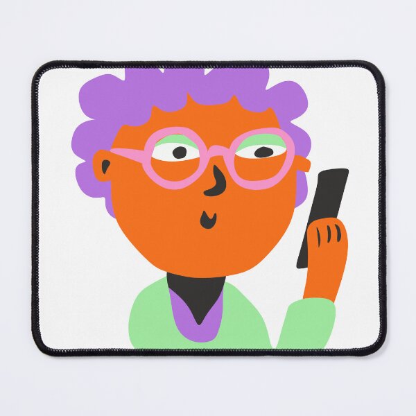 Item preview, Funny Grandma with Purple Hair and Smartphone designed and sold by KoDi91.
